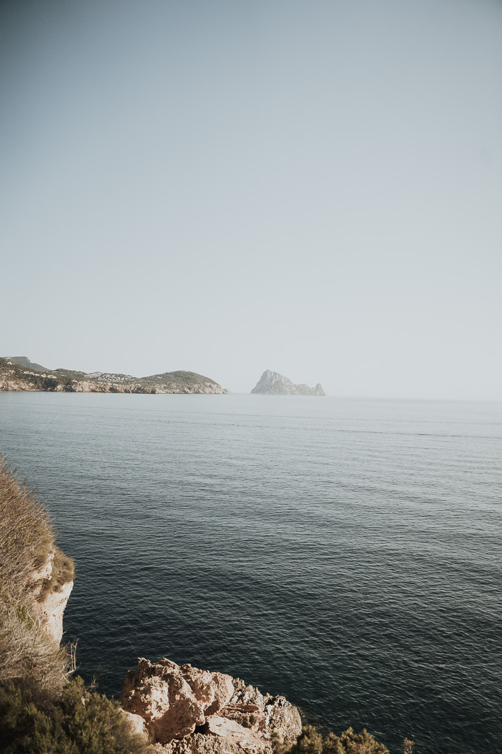 ibiza wedding videographer at work on Ibiza with a beautiful seaside view