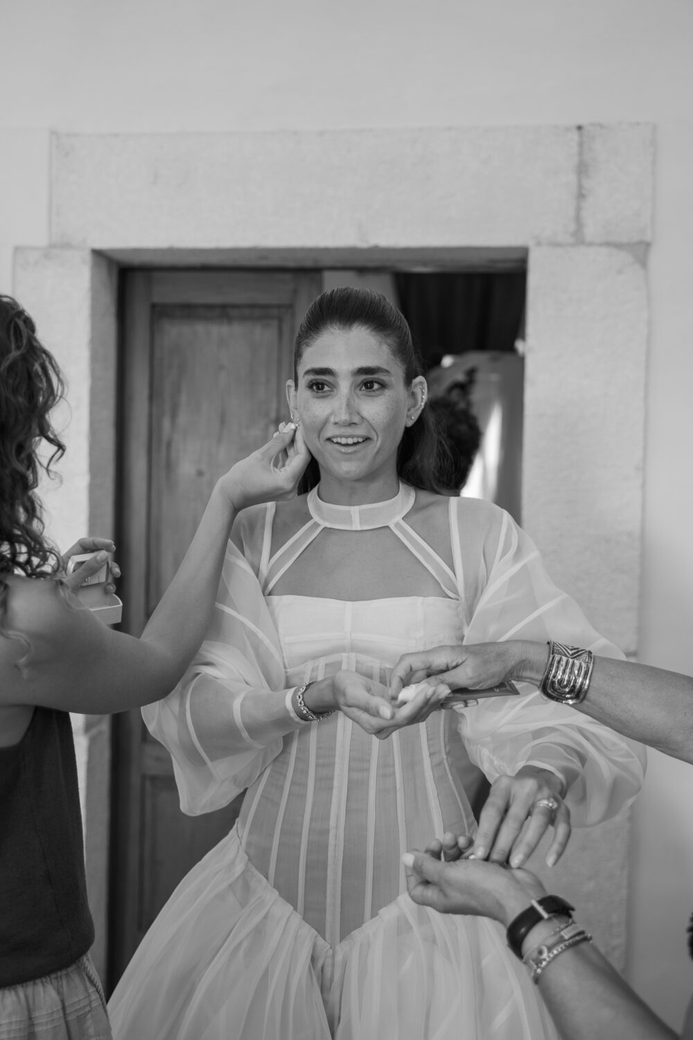 Masseria San Paolo Grande Wedding: Yasemin & Omer's Ostuni Celebration 18 Bride's portrait in the estate's gardens before the ceremony