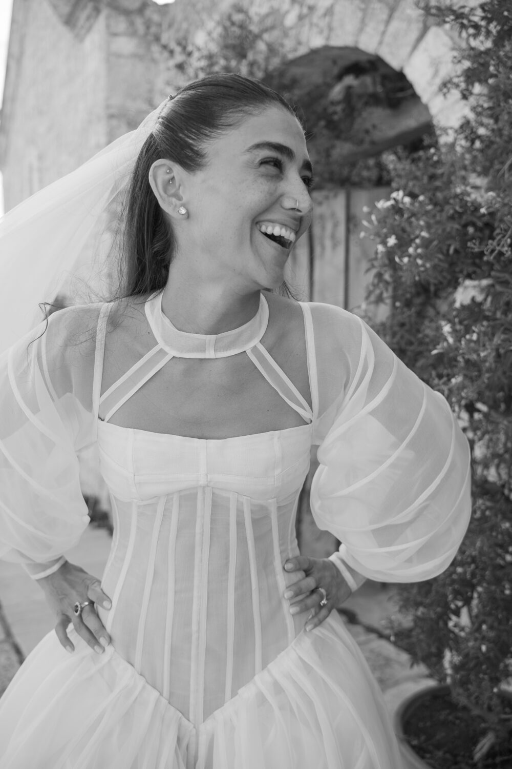 Masseria San Paolo Grande Wedding: Yasemin & Omer's Ostuni Celebration 44 Bride and groom together before the ceremony at Masseria San Paolo Grande