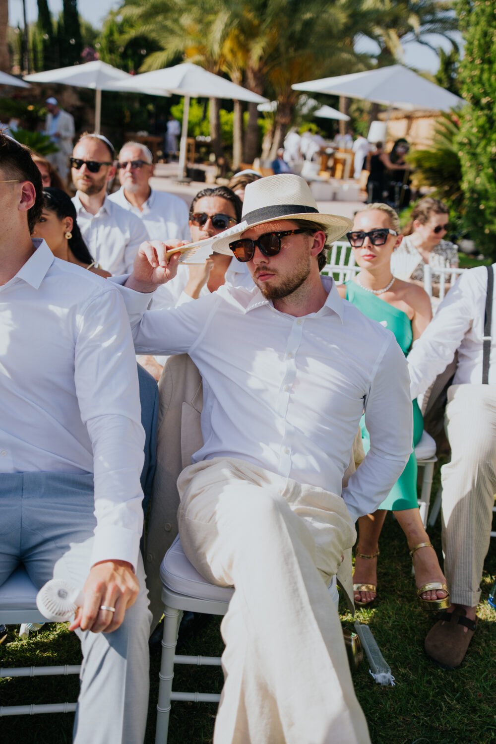 Jewish Wedding at Finca Son Mir, Mallorca 15 Wedding guests dancing on the terrace at Finca Son Mir, Mallorca