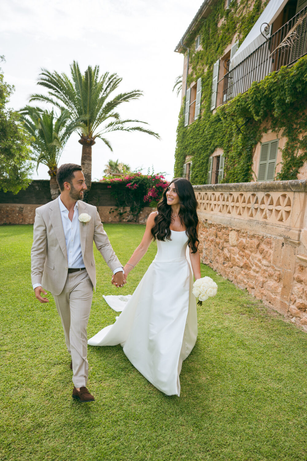 Jewish Wedding at Finca Son Mir, Mallorca 30 Sunset portrait of the couple at Finca Son Mir wedding venue